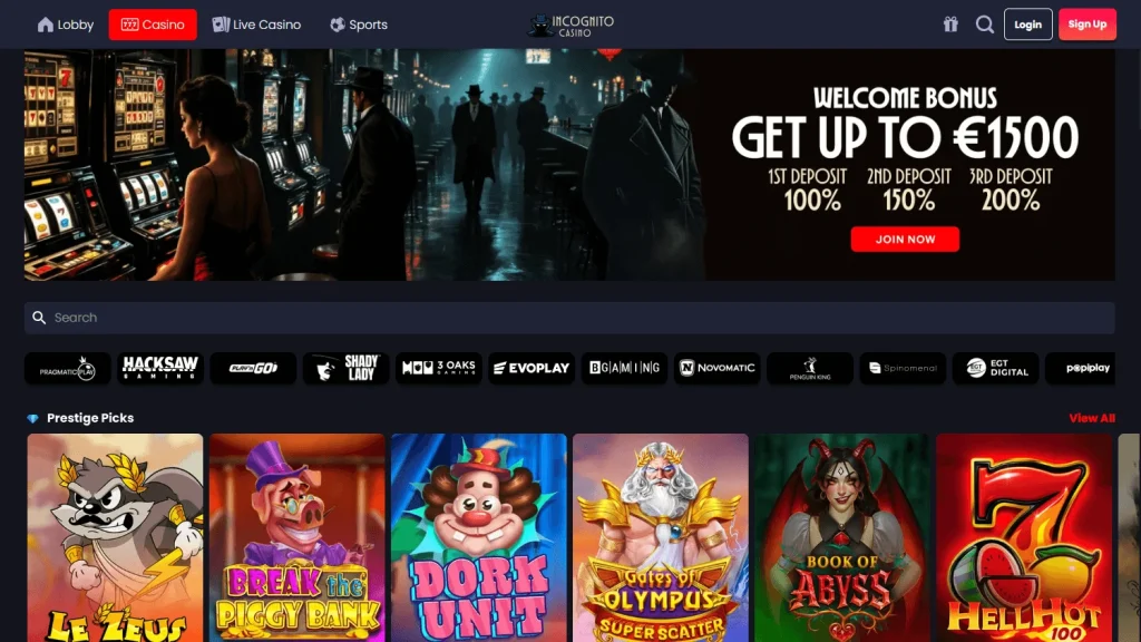 Incognito Casino Games
